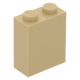 LEGO kocka 1x2×2, sárgásbarna (3245)